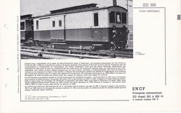 ZD 200 FICHE DOCUMENTAIRE LOCO REVUE N° 473 FEVRIER 1974 - Französisch