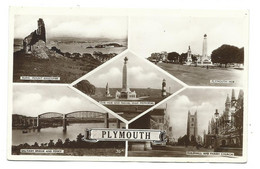 Plymouth Postcard  Multivew  Rp Guildhall Etc Excel 1934 - Plymouth