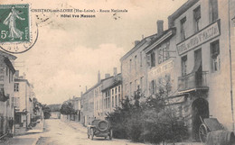 MONISTROL-sur-LOIRE (Haute-Loire) - Route Nationale - Hôtel Du Nord, Vve Masson - Automobile, Tonneau - Monistrol Sur Loire