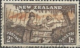 NEW ZEALAND 1946 Health Stamps - 2d+1d. Soldier Helping Child Over Stile AVU - Gebraucht