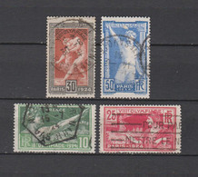 FRANCE N° 183 à 186 = 4 TIMBRES SERIE OBLITERES DE 1924   Cote : 20 € - Used Stamps