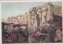 CARTOLINA  ROMA,LAZIO,A.URBANI DEL FABRETTO:"ROMA-DOMENICA A PORTA PORTESE"-STORIA,MEMORIA,BELLA ITALIA,VIAGGIATA 1970 - Expositions