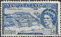 NEW ZEALAND 1953 Coronation - 2d. Queen Elizabeth II And Buckingham Palace FU - Gebruikt
