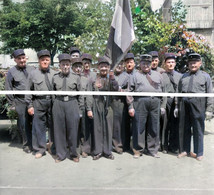 SAONE ET LOIRE POLICIERS      TIRAGE MODERNE D APRES PLAQUE PHOTO RECOLORISEE PAR MES SOINS - Police - Gendarmerie