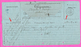 Grand Télégramme Modèle 701 Cachet Type 18 L'Arbresle Rhone 13 Aout 1889 - Telegraph And Telephone