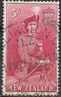 NEW ZEALAND 1953 Queen Elizabeth II - 5s. - Red FU - Used Stamps