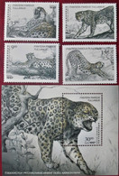 Uzbekistan  1997 Fauna  Animals  Leopard 4 V + S/S  MNH - Uzbekistan