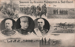 CPA Souvenir Des Grandes Manoeuvres Du Sud Ouest - Septembre 1913 - Carte Multivues - Manoeuvres