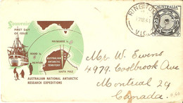 Ter. Antarctique Australien, AAT 1954 - FDC - Voyagée De Ringwood à Montréal - FDC