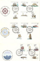 Ter. Antarctique Australien, AAT 1982 - Ships Of The Antarctic - 3 FDC - Série Complète Mi 37/52 - FDC