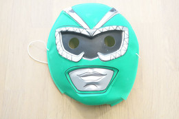 Vintage ACTION FIGURE POWER RANGERS: Green Ranger Mask Costume Cosplay - Ranger - Original 1990's - GI JOE - Action Man