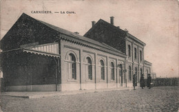 CPA Arnières - La Gare - Animé - état Voir Scan Pliure Coté Coin Gauche - Other & Unclassified