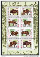 LITHUANIA 1996 WWF: European Bison Sheetlet MNH / **. Michel 599-602 Kb - Lithuania