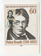 MC 106136 GERMANY/ BERLIN WEST - 1981 - Peter Beuth - Maximum Cards