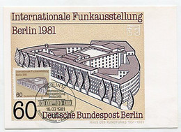 MC 106137 GERMANY/ BERLIN WEST - 1981 - Internationale Funkausstellung - Cartes-Maximum (CM)