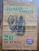 SAC Papier Pochon Environ 22x31 Cm - Publicité Magasin SPORT 2000 - Chaussures Baskets - Année 2017 - Sports & Tourisme