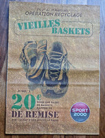 SAC Papier Pochon Environ 22x31 Cm - Publicité Magasin SPORT 2000 - Chaussures Baskets - Année 2017 - Sports & Tourism