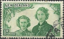 NEW ZEALAND 1944 Health Stamps - 1d.+½d - Queen Elizabeth II As Princess And Princess Margaret FU - Used Stamps