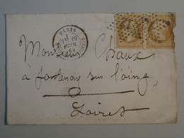 BL18  FRANCE  BELLE  LETTRE 1865 ETOILE DE PARIS N ° 12   A FONTENAY SUR PAIRE N°21+AFF. INTERESSANT - 1862 Napoleone III