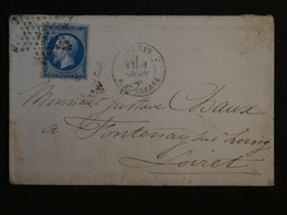 BL18  FRANCE  BELLE  LETTRE 1865 ETOILE DE PARIS N ° 2   A FONTENAY N°22+AFF. INTERESSANT - 1862 Napoleon III