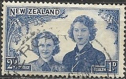 NEW ZEALAND 1944 Health Stamps - 2d.+1d - Queen Elizabeth II As Princess And Princess Margaret FU - Gebruikt