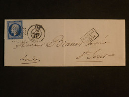 BL18  FRANCE  BELLE  LETTRE 1857 PAU   A  ST SEVER +N°14  +AFF. INTERESSANT - 1853-1860 Napoleone III