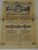 Bulgarie - Royaume De Bulgarie - Emprunt De L'état - Obligation 500 Franc Or - 1909. - Banque & Assurance