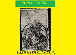 1941 (°) BUTA BELGIAN CONGO / CONGO BELGE CANCEL STUDY [3] COB 278 = AGAINST SLAVERY STAMP WITH ROUND CANCEL - Errors & Oddities