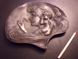 ♥️ ART NOUVEAU VIDE POCHE FEMME ANGELOT  CHUCHOTANT A L OREILLE JUGENDSTIL ART NEW ENGEL - Altri & Non Classificati