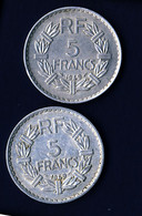 FRANCE ....  2 PIECES DE 5 FRANCS          1949      9 FERME - 5 Francs