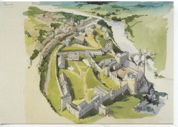 Barnard Castle County Durnham - Terry Ball Illustrateur Aquarelle - English Heritage (neuve) - Sonstige & Ohne Zuordnung