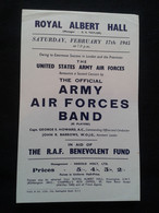 UNITED STATES ARMY AIR FORCES BAND CONCERT FLYER HANDBILL 1945 - Programme