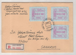 TURKEY,TURKEI,TURQUIE ,TURKEY, AUTOMATON STAMPS ,COVER, 1992 - Brieven En Documenten