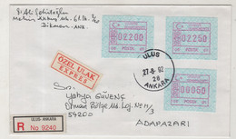 TURKEY,TURKEI,TURQUIE ,TURKEY, AUTOMATON STAMPS ,COVER, 1992 - Briefe U. Dokumente