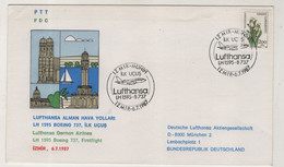 TURKEY,TURKEI,TURQUIE ,LUFTHANSA ,FIRSTFLIGHT ,IZMIR ,TO MUNCHEN-FRANKFURT ,TWO FDC , - Lettres & Documents