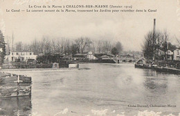 CHALONS-SUR-MARNE. - La Crue De La Marne. - Le Canal. Carte RARE - Châlons-sur-Marne