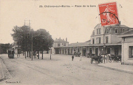 CHALONS-SUR-MARNE. - Place De La Gare - Châlons-sur-Marne