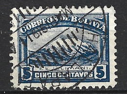 BOLIVIE. N°107 De 1916 Oblitéré. Mont Illimani. - Montagne