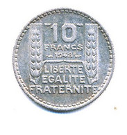 FRANCE ....   PIECE DE 10 FRANCS .....1948. TURIN      PETITE  TETE..... - 10 Francs