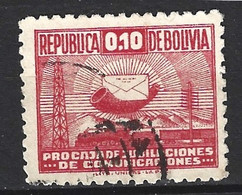 BOLIVIE. Timbre De Bienfaisance N°5 De 1944-9 Oblitéré. Au Profit De La Caisse De Retraite Des Employés De PTT. - Poste