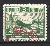 BOLIVIE. Timbre De Bienfaisance N°16 De 1953-5 Oblitéré. Au Profit De La Caisse De Retraite Des Employés De PTT. - Poste