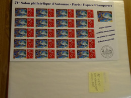 Nouvelle Calédonie 1313 Feuille Complète De L'OPT Au 71eme Salon D'automne De Paris 2017 Avec La Vignette - Blokken & Velletjes