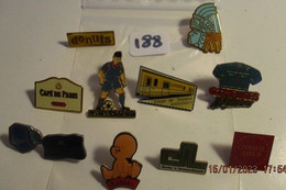 SUPER AFFAIRE A PRIX CASSE !!! LOT 188 : Lot De 10 Pin's TOUS DIFFERENTS En Très Bon état Mais SANS Les Attaches - Lots