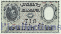 SWEDEN 10 KRONOR 1950 PICK 40k AUNC - Svezia