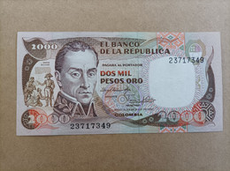 Billete De Colombia De 2000 Pesos Oro 1983, UNC - Colombie