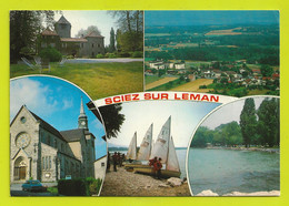 74 SCIEZ Sur Le LEMAN N°10242 En 5 Vues Voiliers Renault R16 VOIR DOS Flamme De Douvaine En 1987 - Sciez