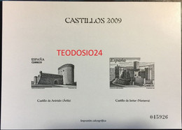 ESPAÑA Prueba Impresion  Calcográfica 2009. CASTILLOS. - Ensayos & Reimpresiones