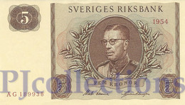 SWEDEN 5 KRONOR 1954 PICK 42a UNC - Svezia