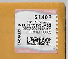 United States Of America USA 2022 Cover From New York To Biguaçu Brazil Meter Stamp ATM Stamps.com - Brieven En Documenten