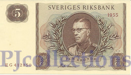 SWEDEN 5 KRONOR 1955 PICK 42b UNC - Svezia